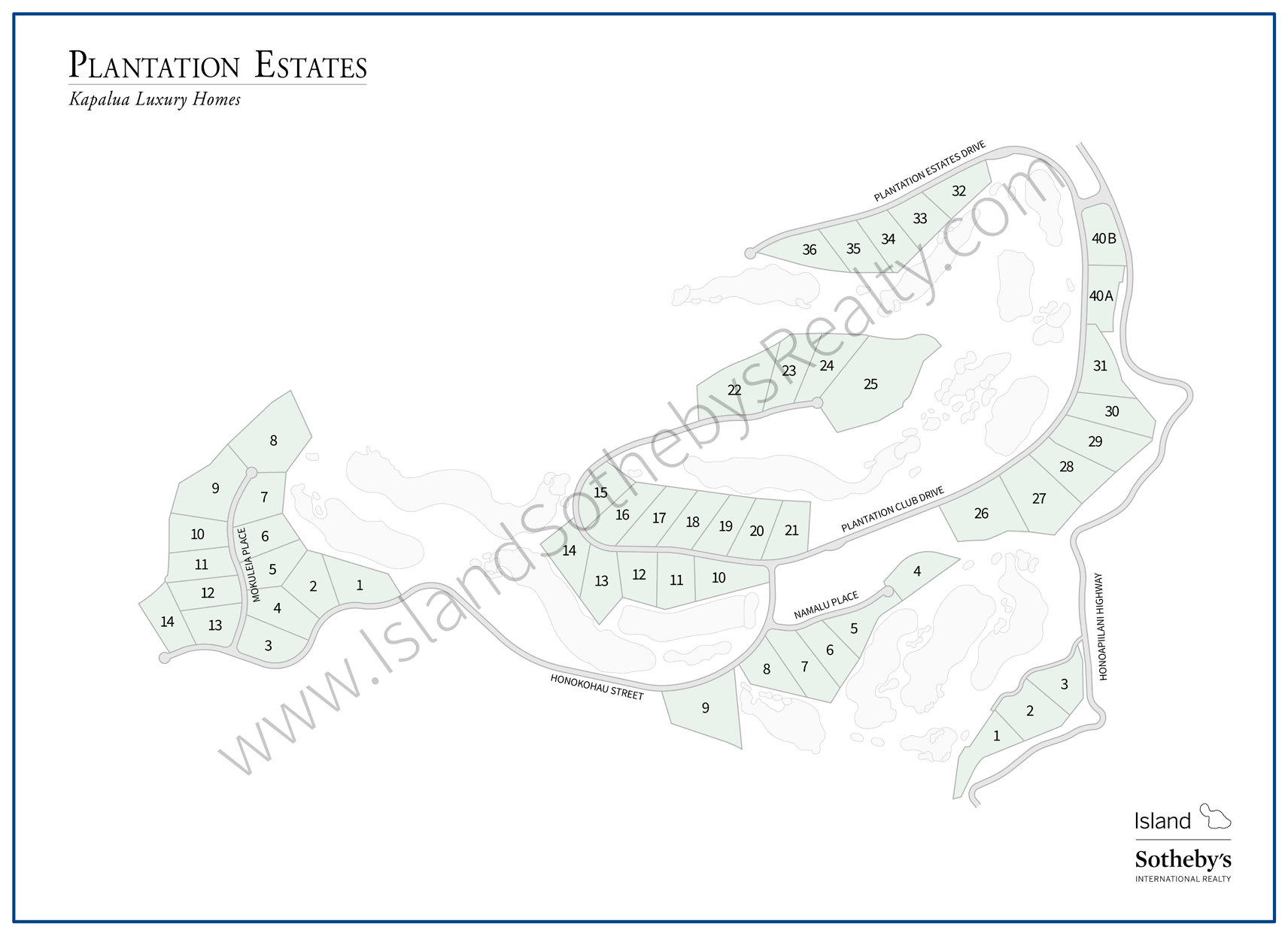 Map of Plantation Estates Maui